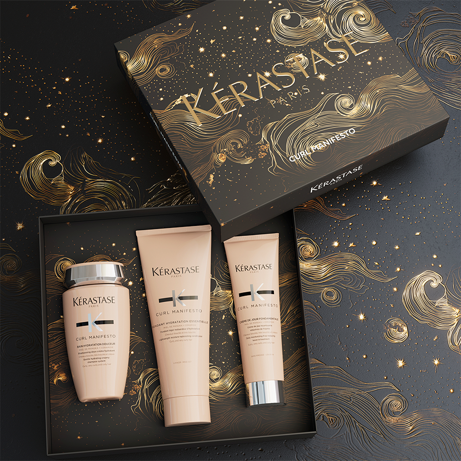 KERASTASE - PAKET CURL MANIFESTO KOPEL, MASKA IN KREMA ZA SKODRANE LASE