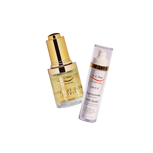 Komplet SUPREME ANTI-AGE Supreme Glow Elixir in LIA C 6® Day Cream 24K Gold